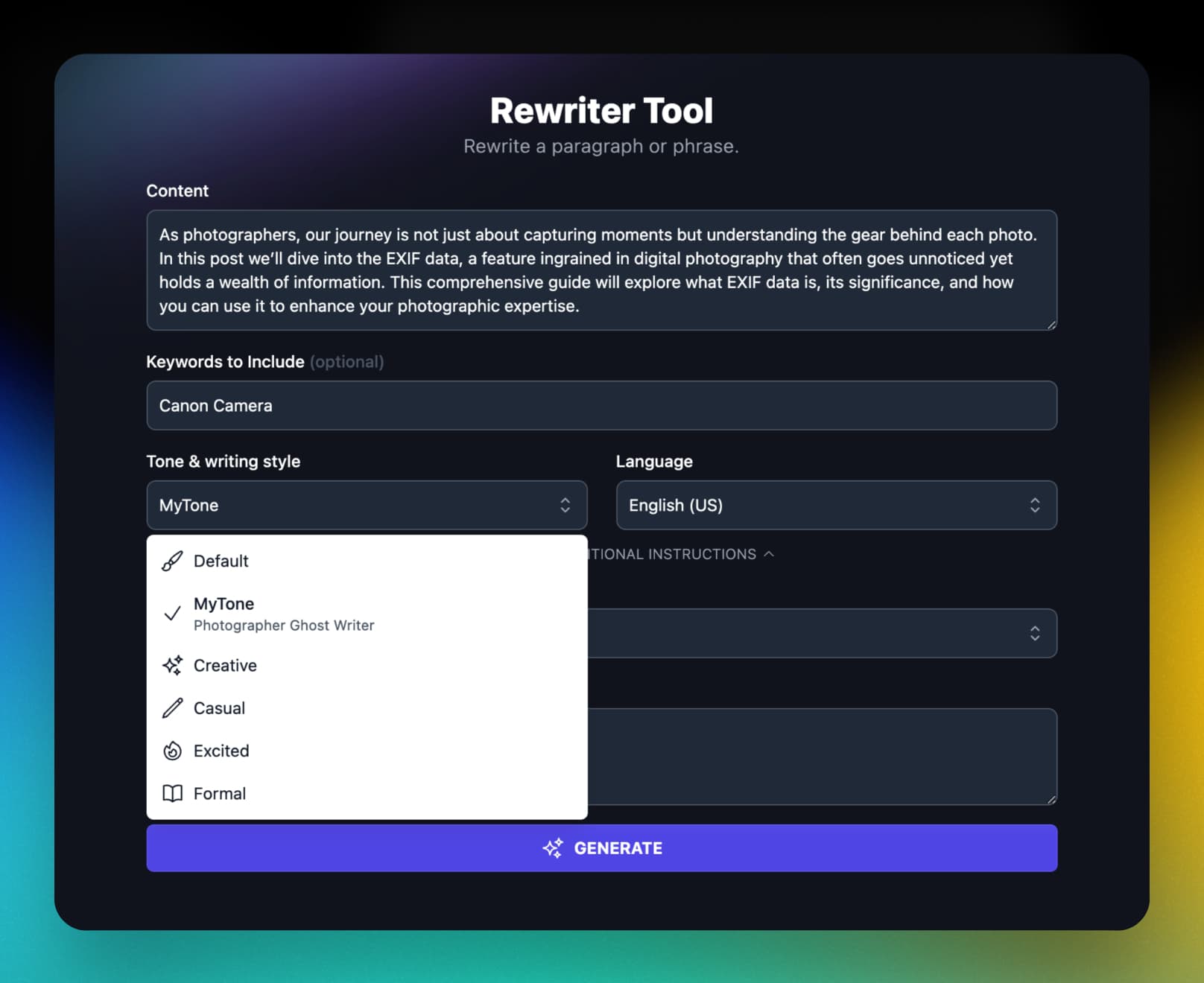 Brand Voice with MyTone screenshot