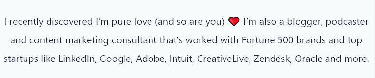 Personal Bio Example from Ryan Robinson