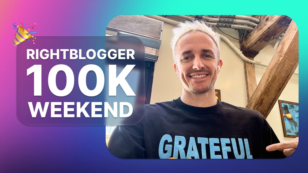 The RightBlogger 100K Week: Free Upgrade (Ryan’s Birthday Bash)