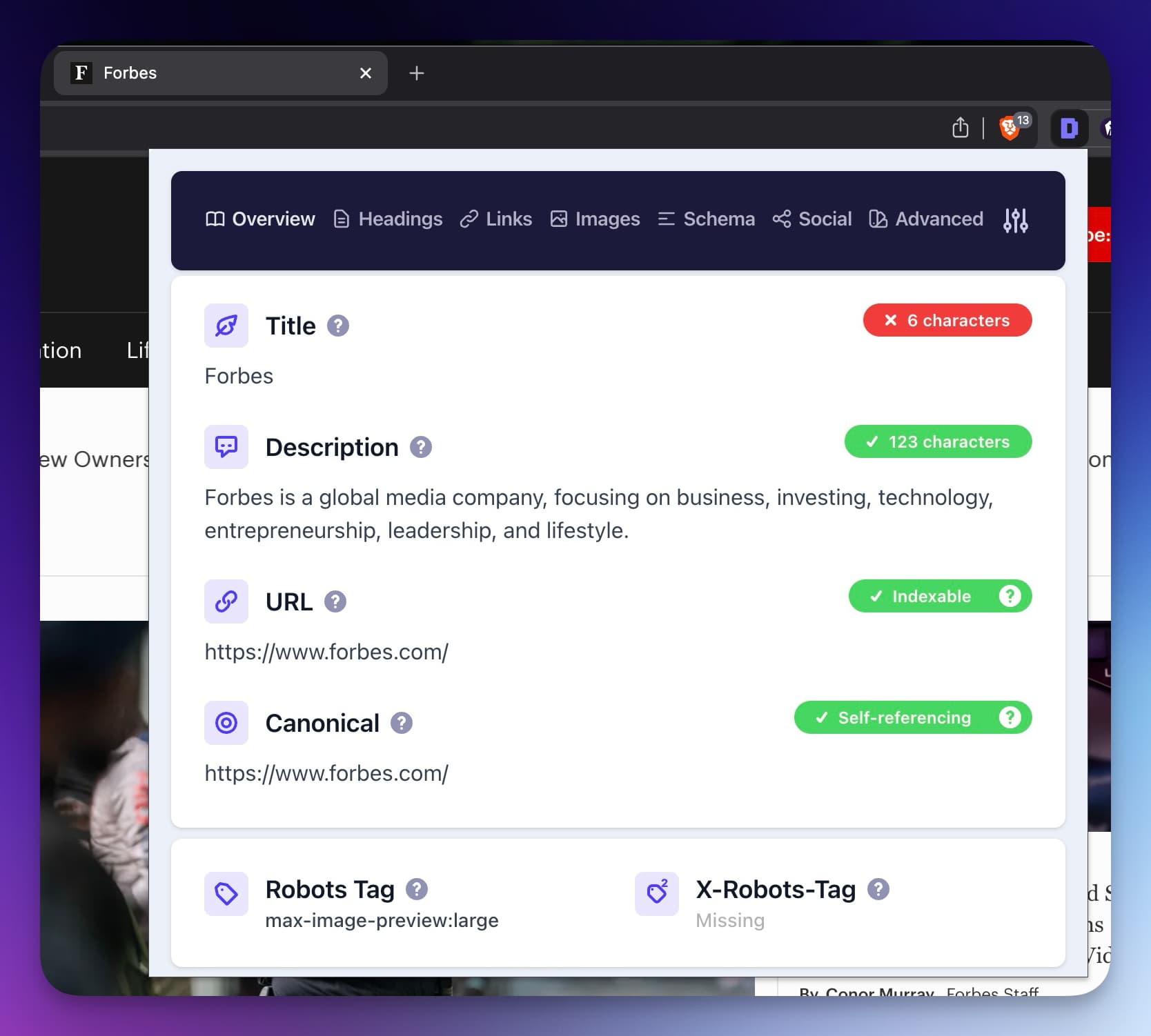 Detailed Chrome Extension
