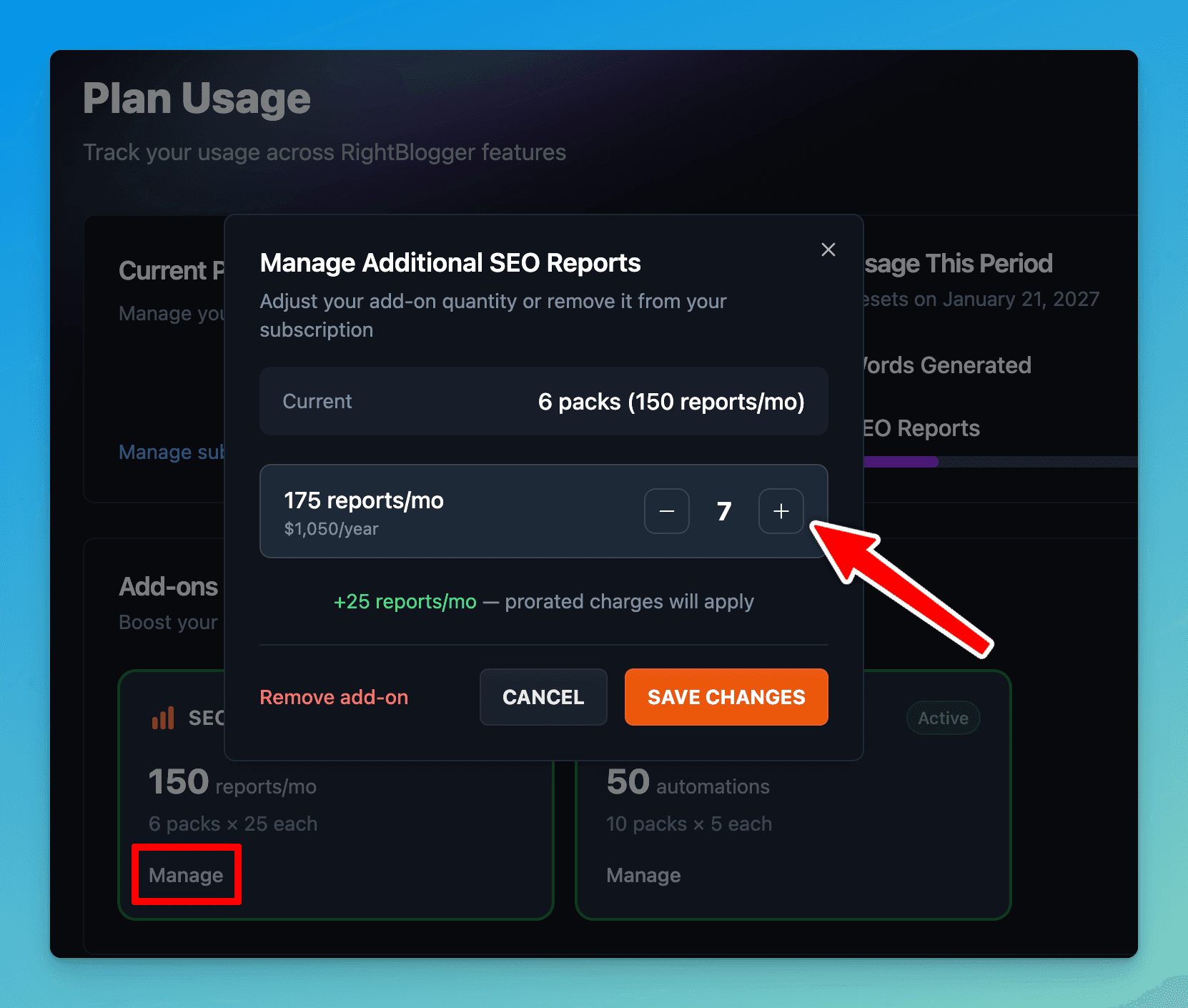 Adding SEO Reports to Your RightBlogger Account