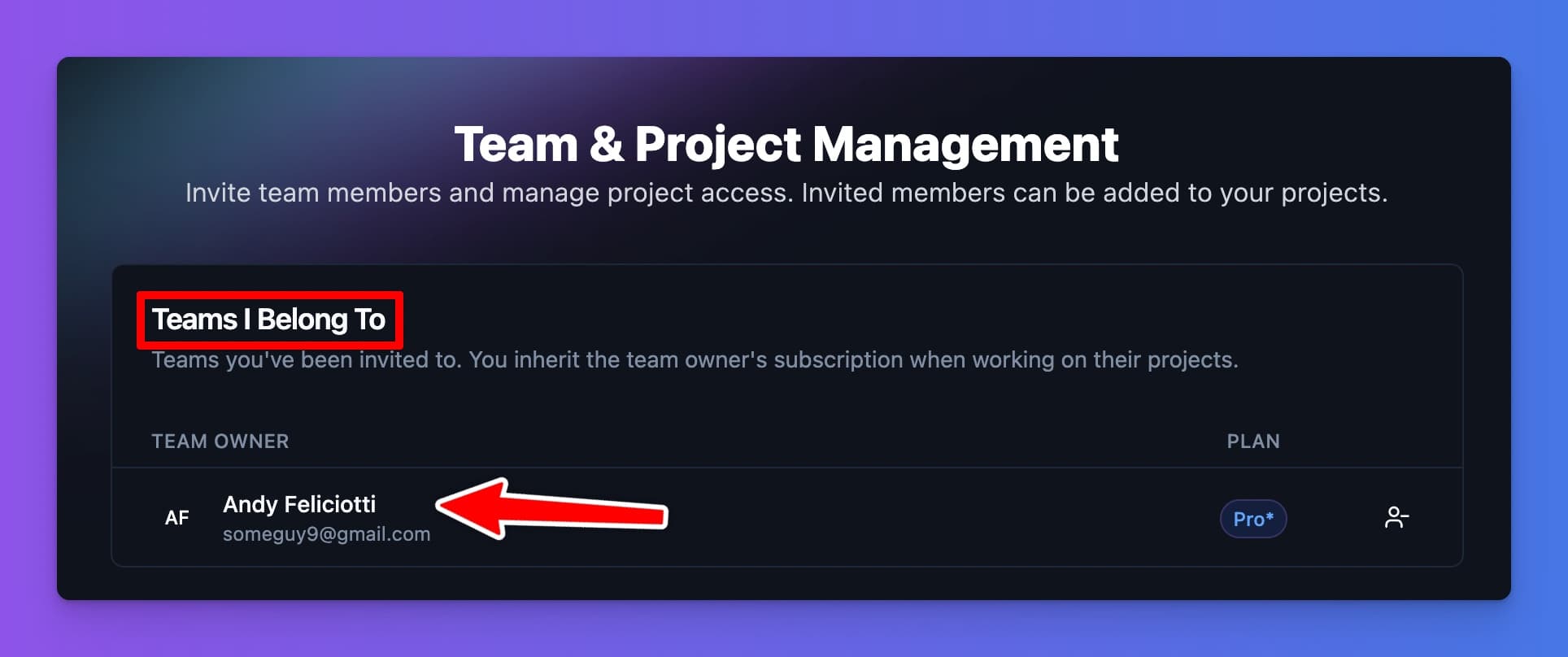 Teams I'm a Member of