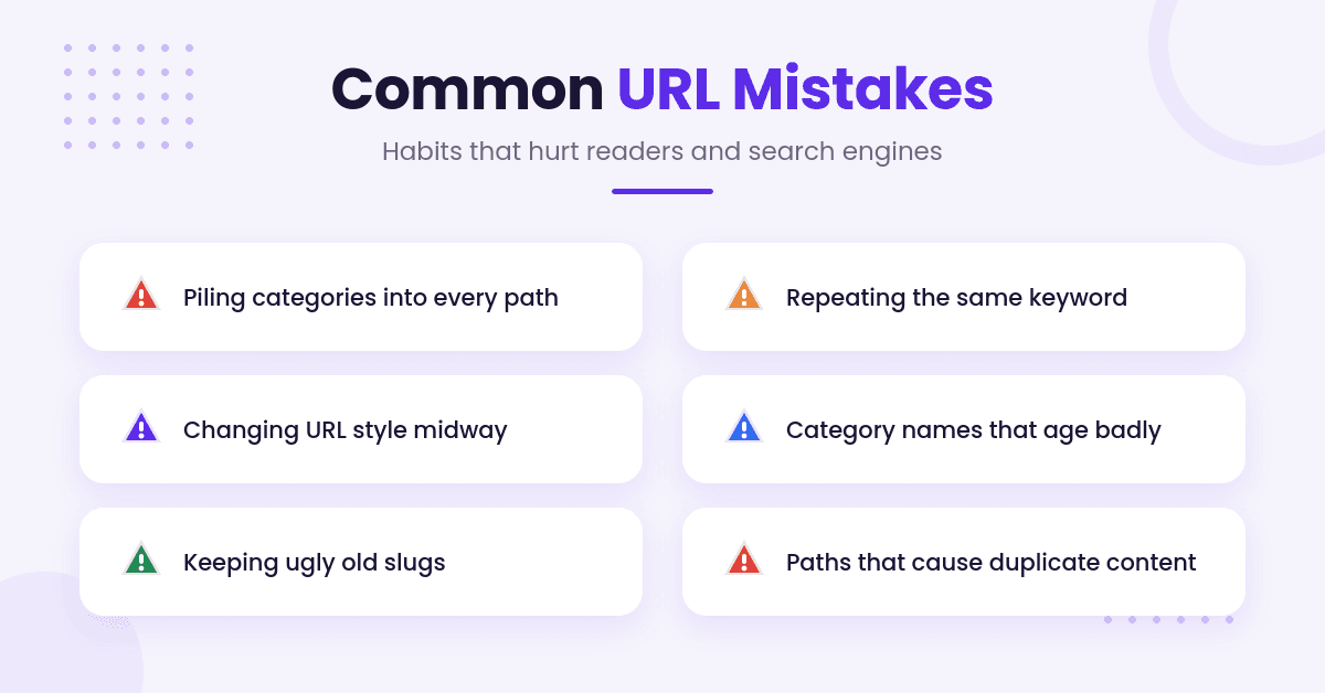 Six common blog URL mistakes to avoid