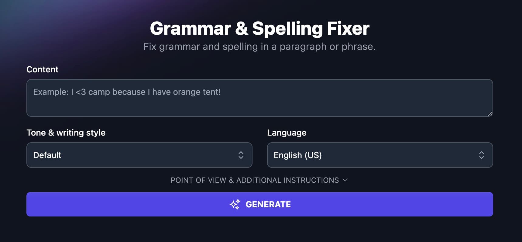 Grammar Checker and Spell Checker Tool in RightBlogger