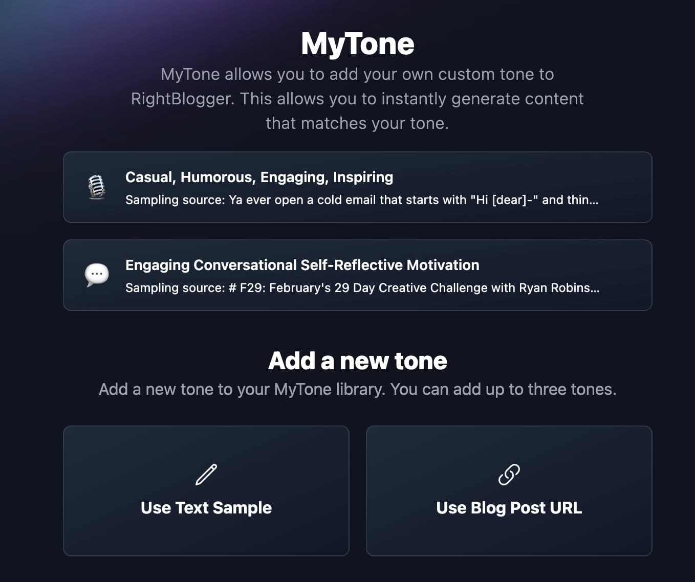 MyTone in RightBlogger