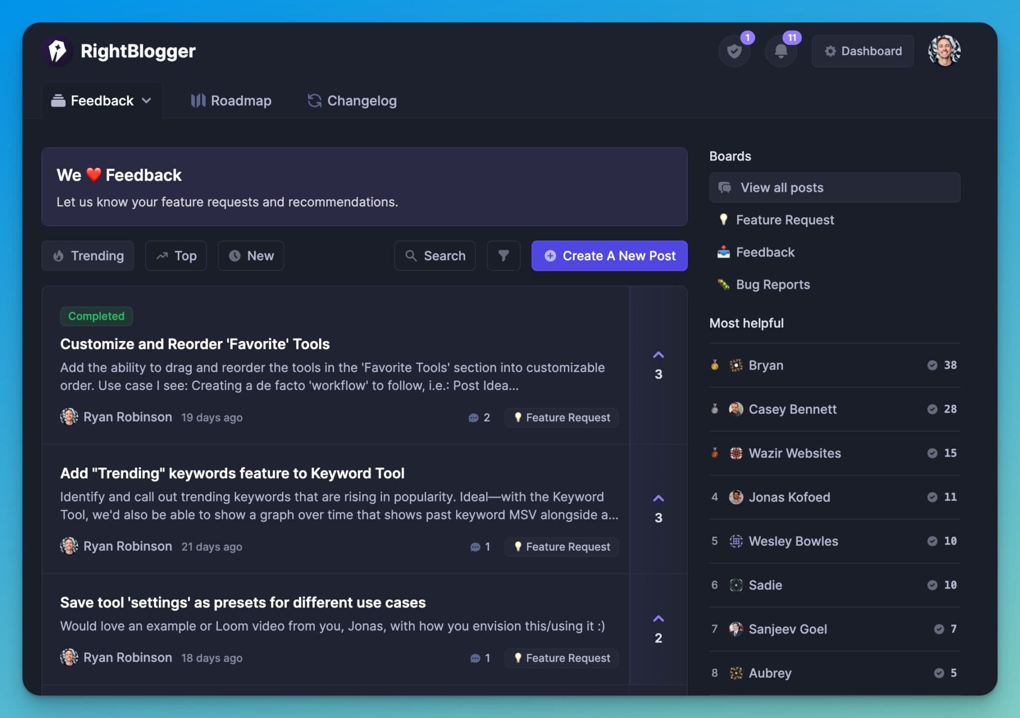 FeatureBase Feedback Board for RightBlogger.jpg