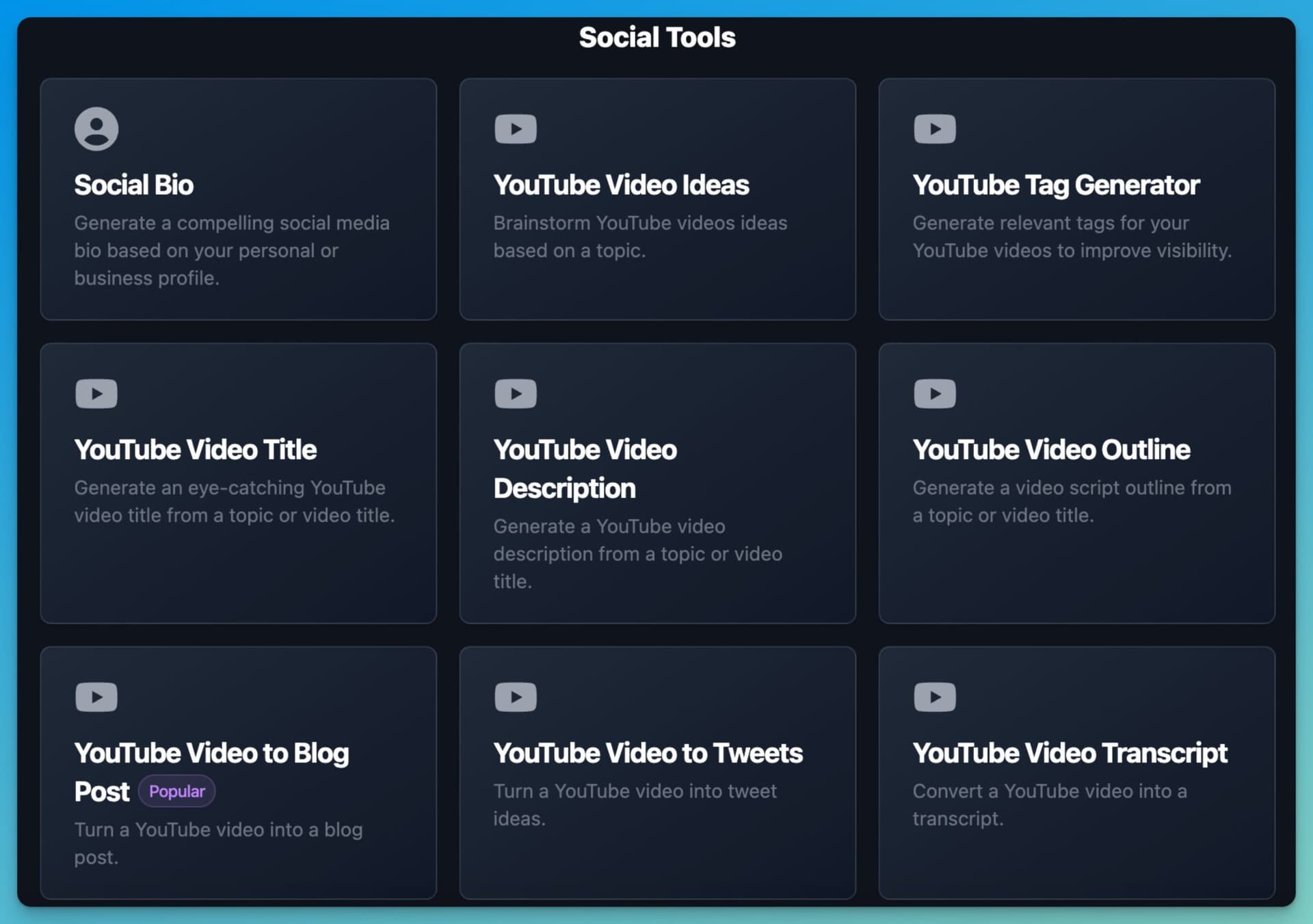RightBlogger Social Media Tools (Screen Shot)