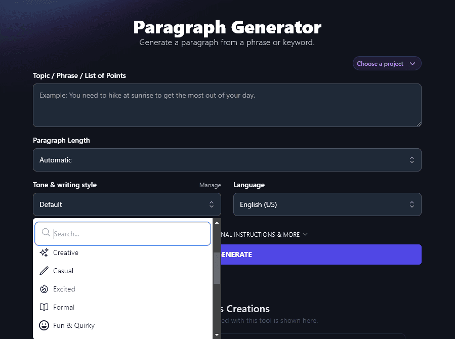 Choosing the right tone in RightBlogger