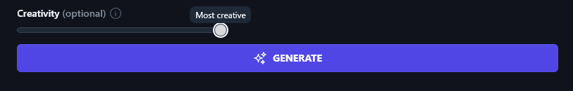 Adjusting the Creativity Level of the AI Prompt Improver