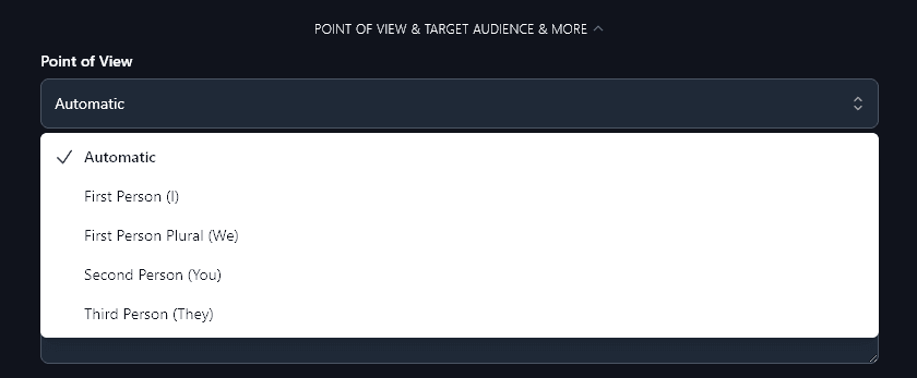 Adjusting the Point of View to Use for the AI LinkedIn Headline Generator