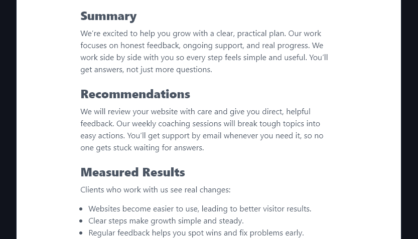 An Example of a Freelance Proposal Written in the First Person Plural, Using We Instead of I