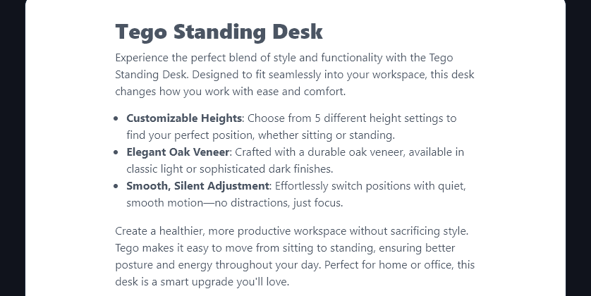 A General Product Description (No Specific Platform)