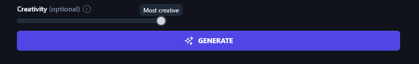 Adjusting the Creativity Level of the Facebook Post Generator
