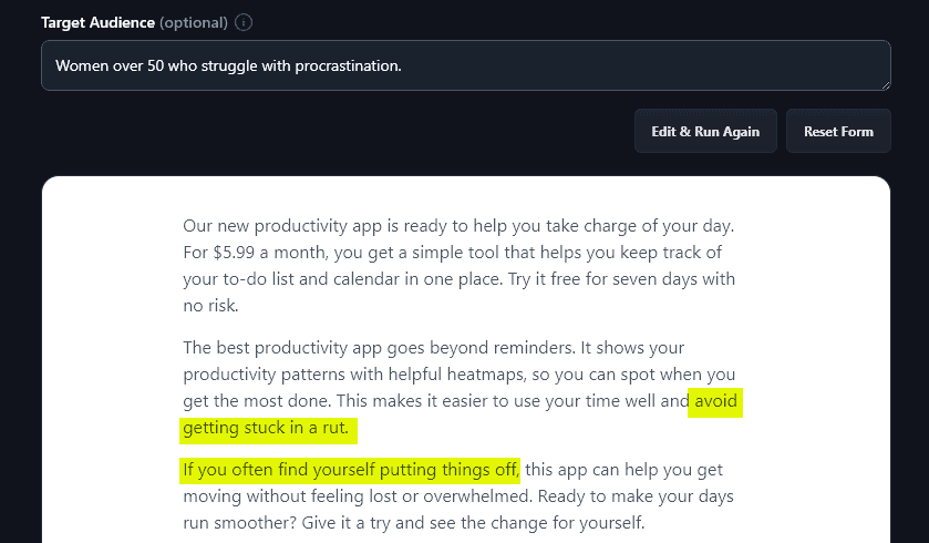 Describing Your Target Audience: The Facebook Post Generator Will Write Your Post Accordingly