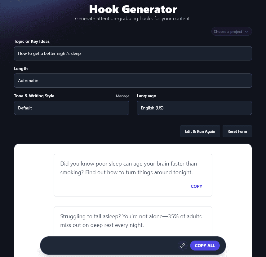 Creating a List of Hooks With the Hook Generator