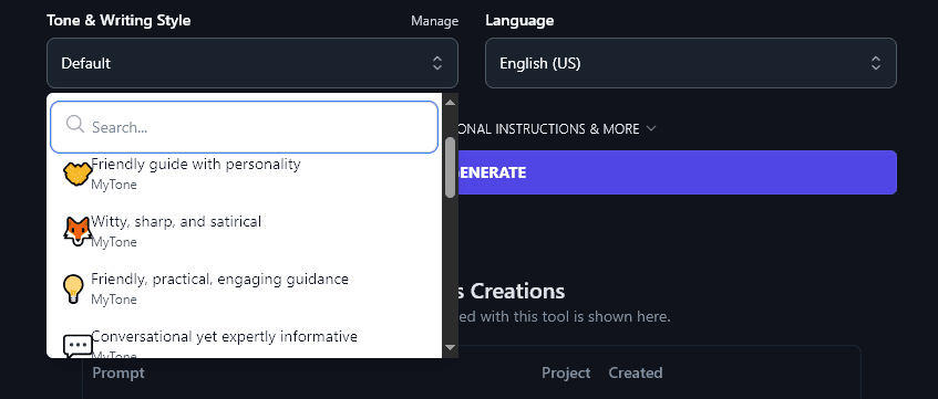 Using Custom MyTones in the Hook Generator