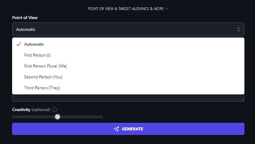 Changing the Point of View for the Instagram Caption Generator