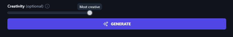 Adjusting the Creativity Level of the AI Tweet Generator