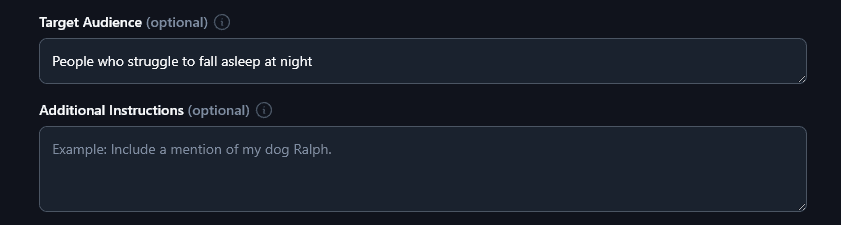 Describing Your Target Audience for the AI Tweet Generator