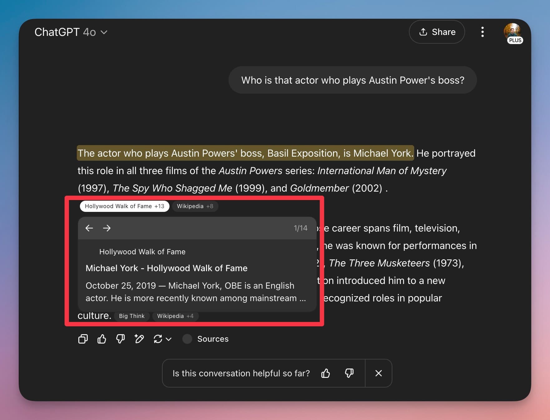 ChatGPT citing search sources
