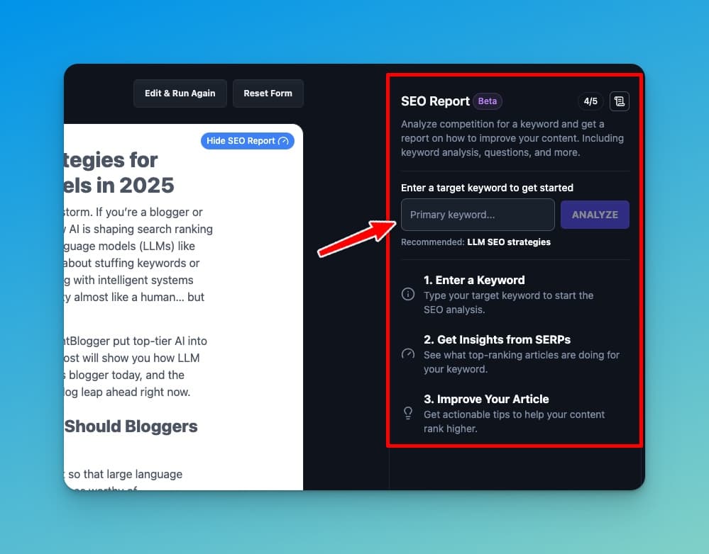 Choosing a Keyword for Your SEO Report (Tutorial)