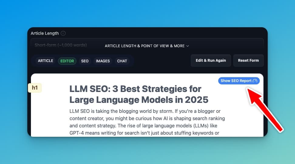 How to Open SEO Report in RightBlogger (Tutorial)