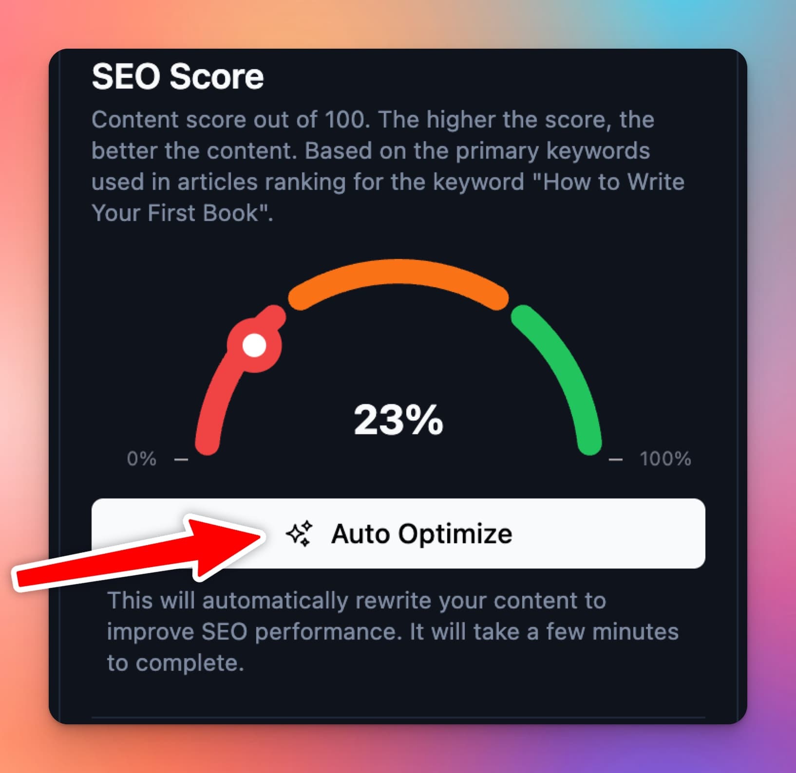 Auto Optimize Tool to Automatically SEO Optimize Your Content