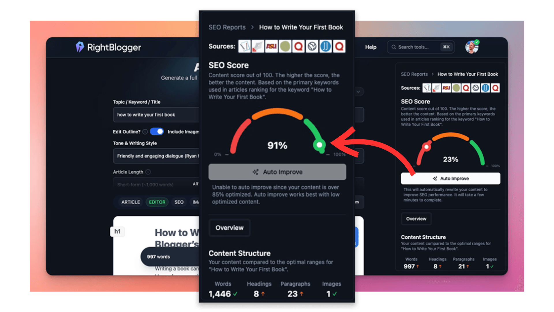 Auto SEO-Optimize Blog Posts with AI Tools (RightBlogger Auto-Optimize Tool)