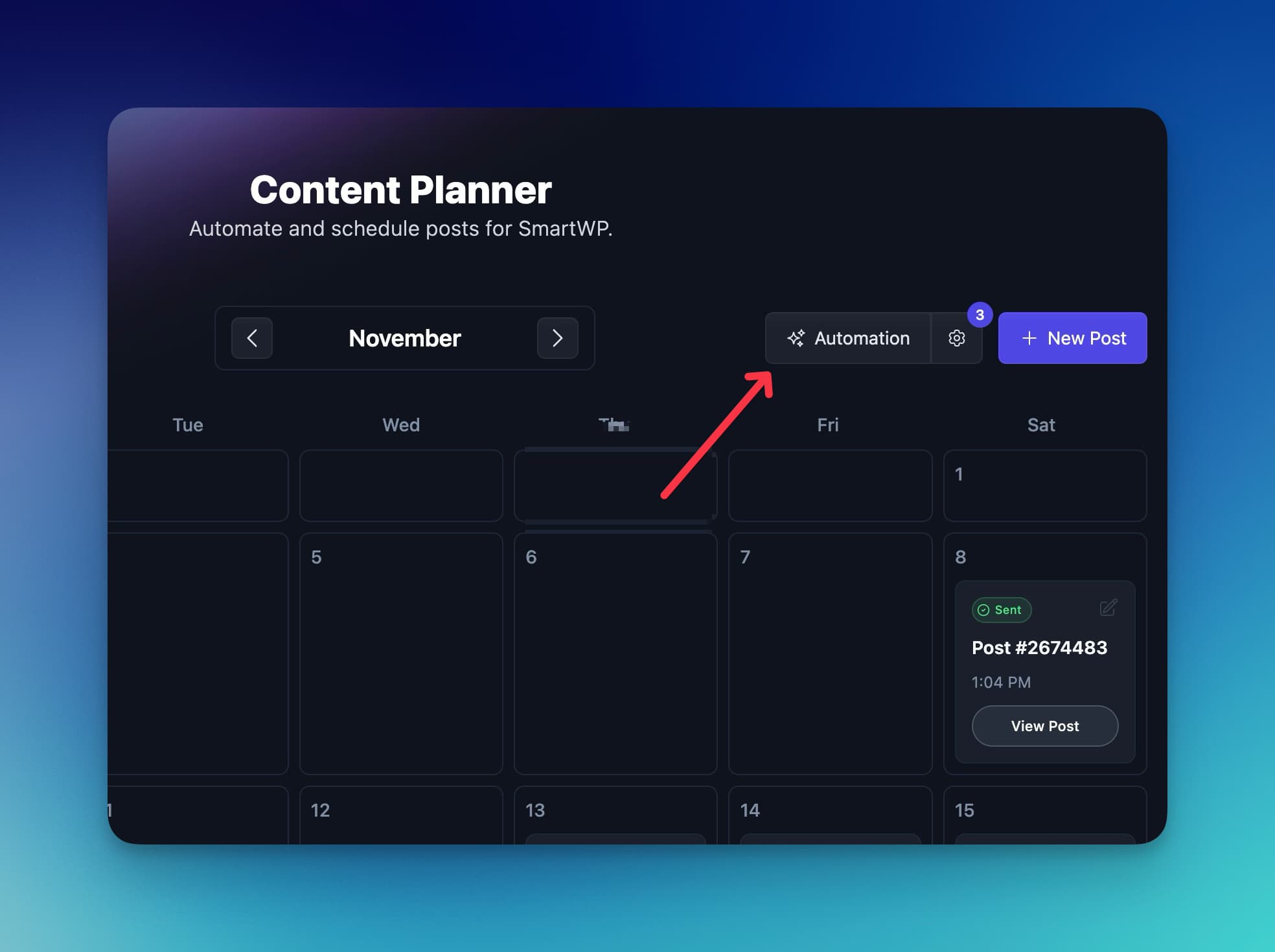 Add automation button in RightBlogger