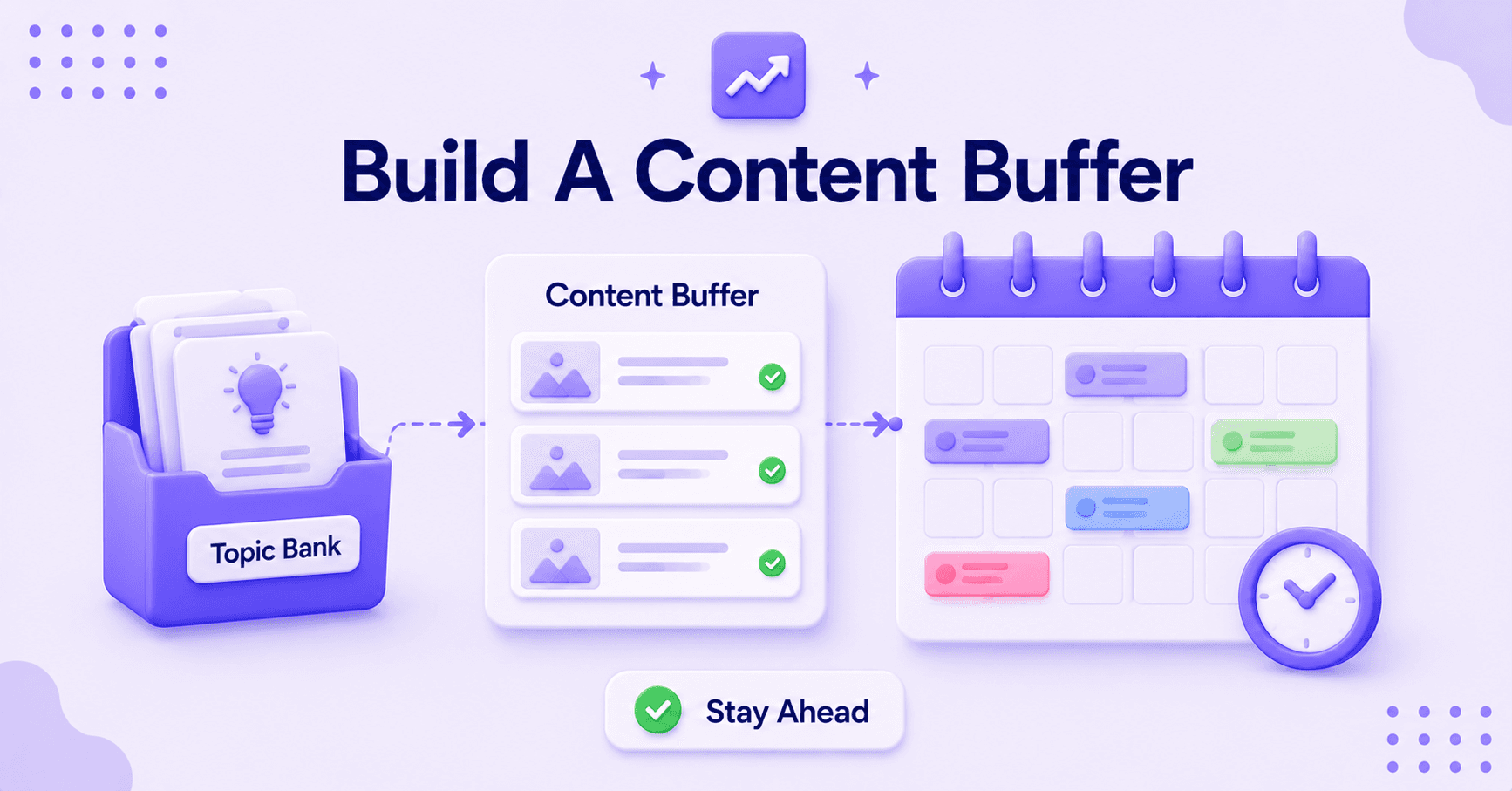 Blog content bank illustration.